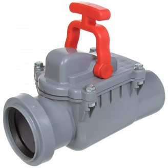 Клапан 50 обратный канализационный воздушный раструбный полипропиленовый для ПВХ и ПП труб